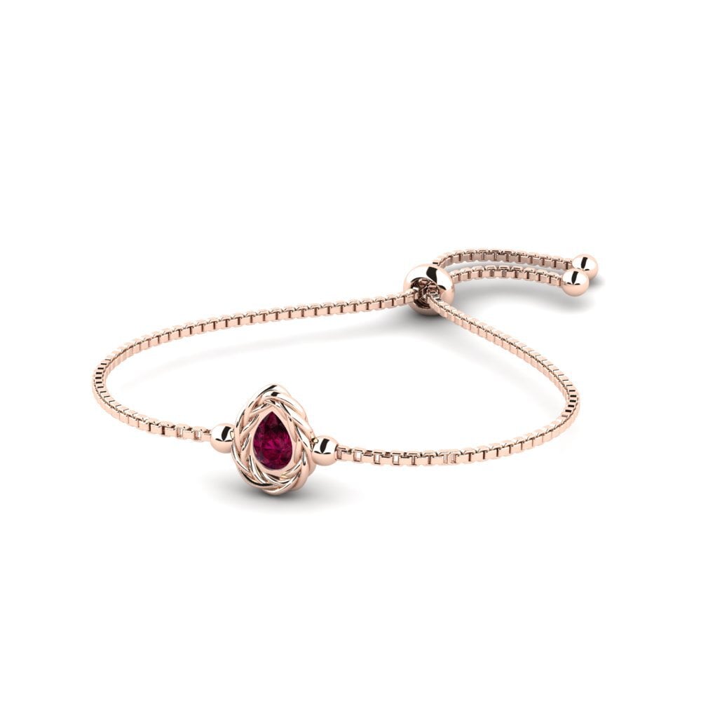 Or rose 14k Grenat de Rhodolite Bracelet pour femme Otillie