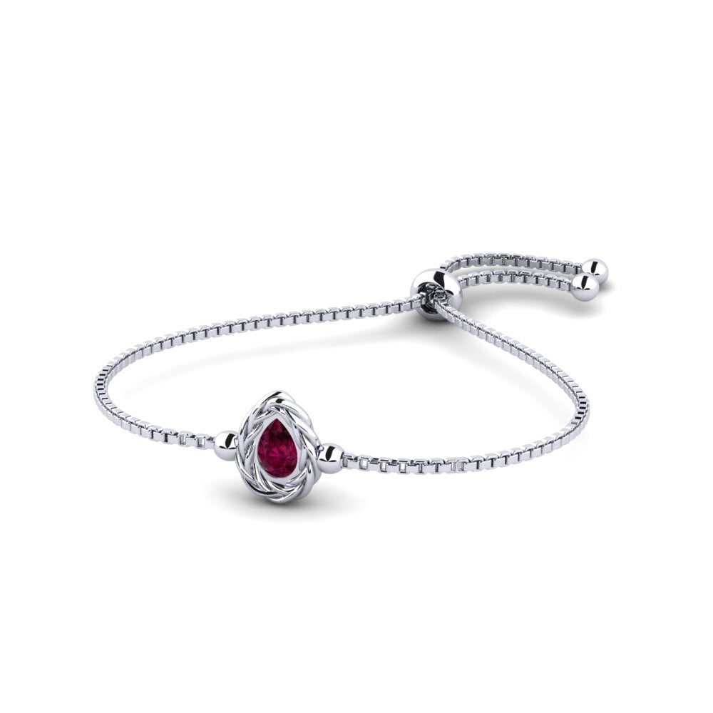 Argent Blanc Grenat de Rhodolite Bracelet pour femme Otillie