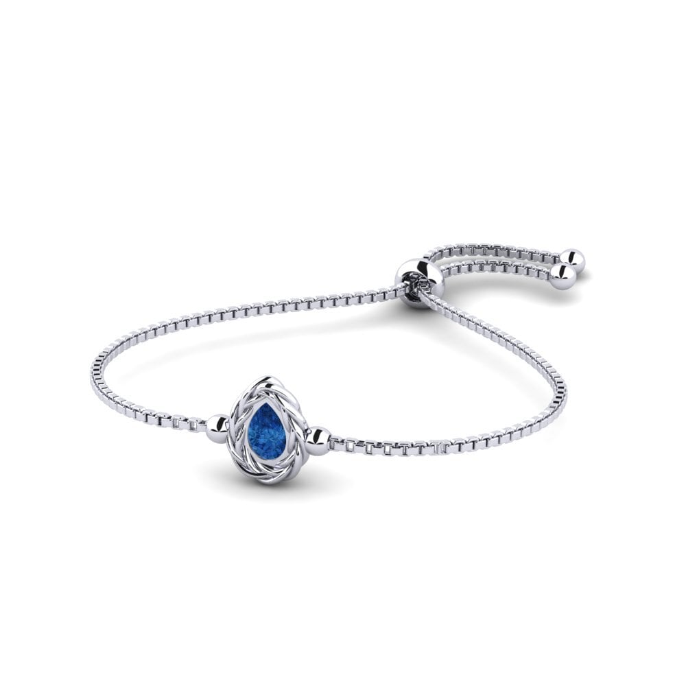 950 Palladium Dunkelblauer Zirkonia Damen armband Otillie