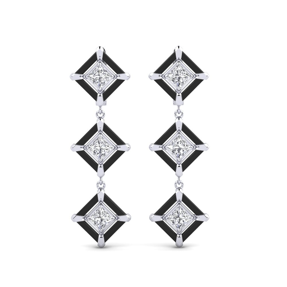 950 Palladium Diamond Women's Earring Ottesen