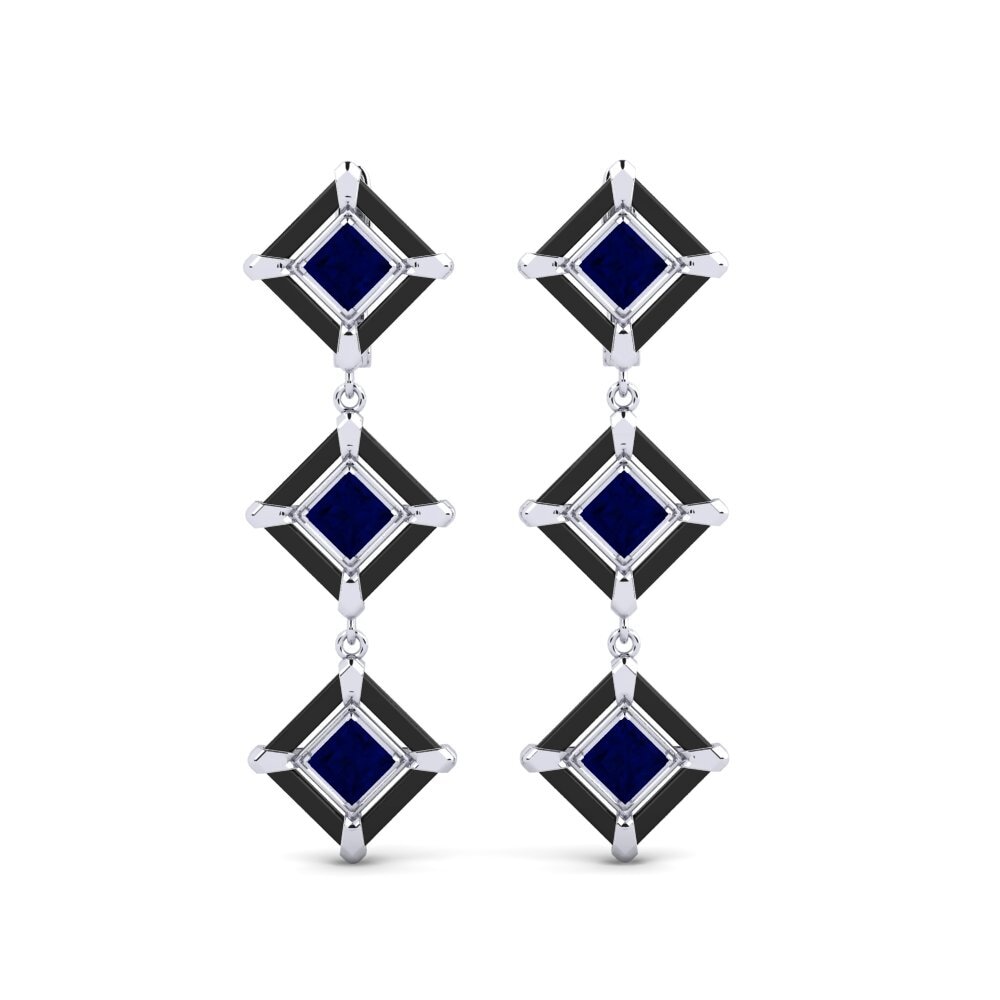 White Silver Sapphire Women's Earring Ottesen