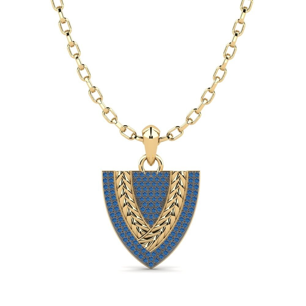 Circonita Azul Oscuro Colgante para hombre Ouistreham