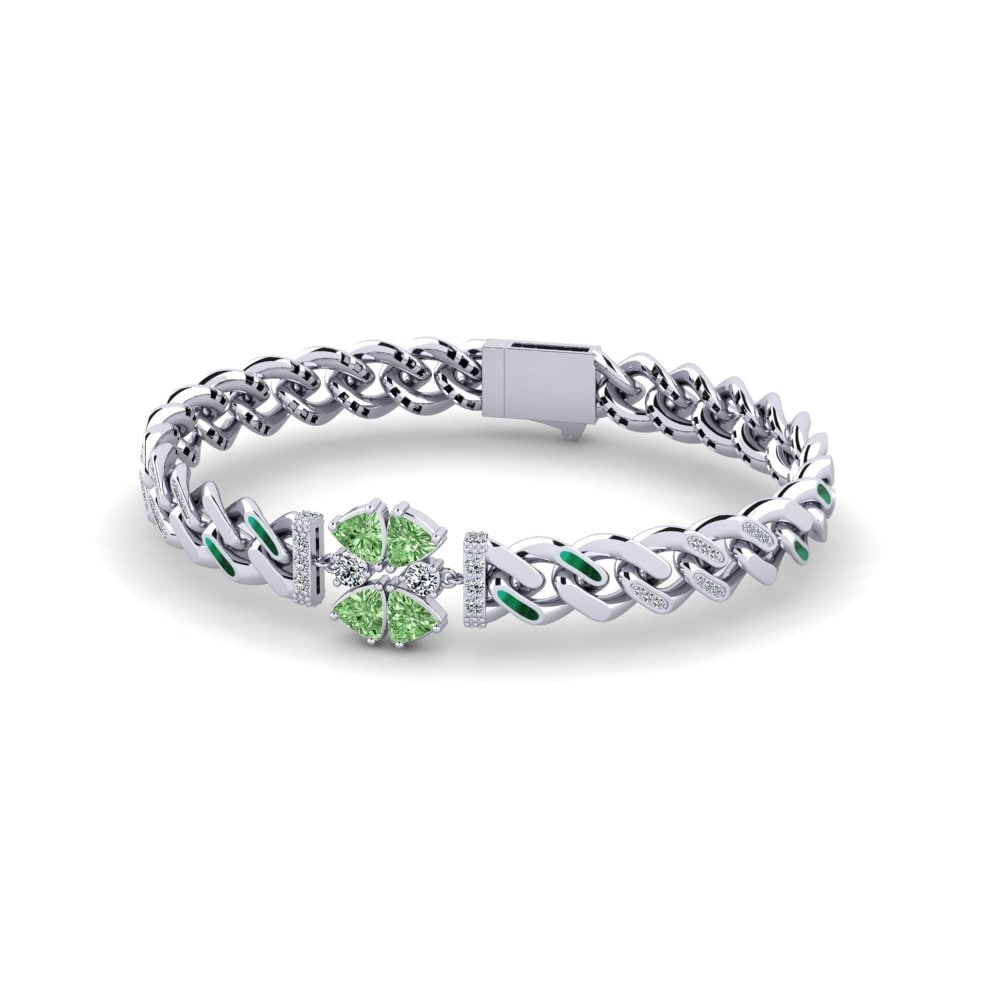 Trillón Diamante verde Pulsera Outlying