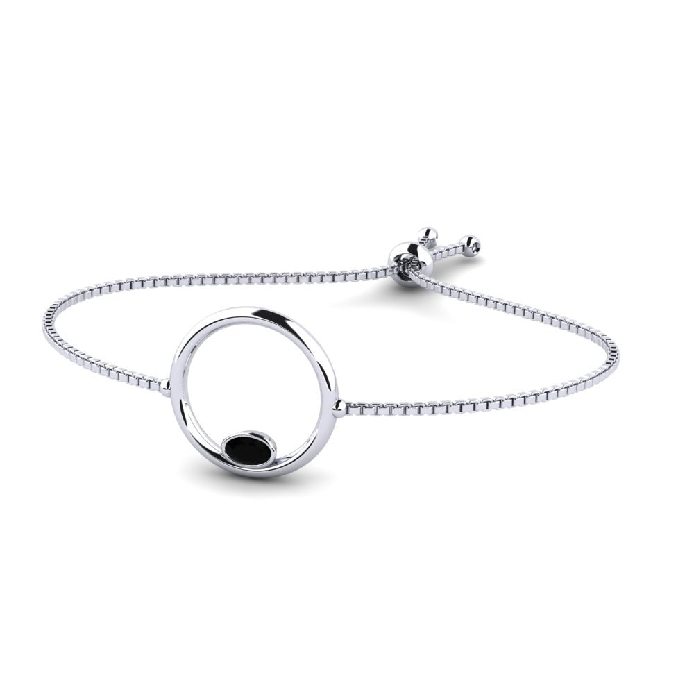 Oval Black Diamond Women's Bracelet Ovamubre
