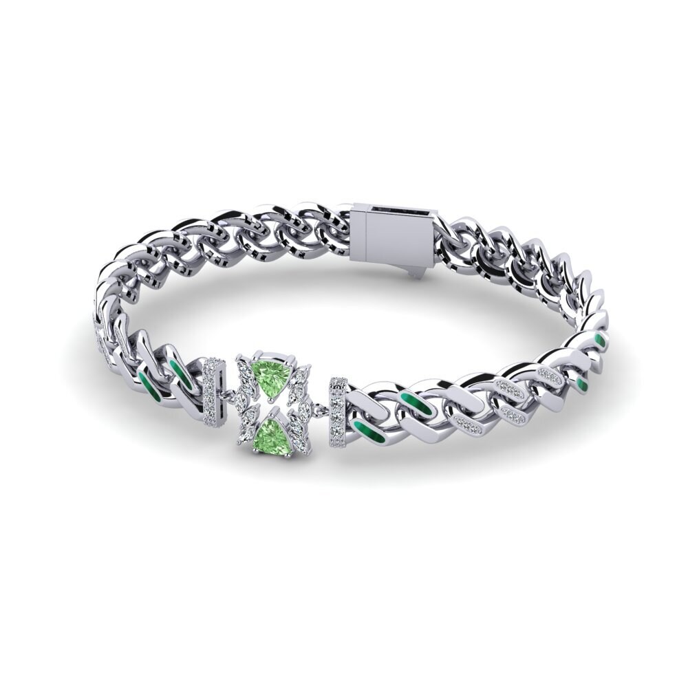 Trillón Diamante verde Pulsera Ovideand