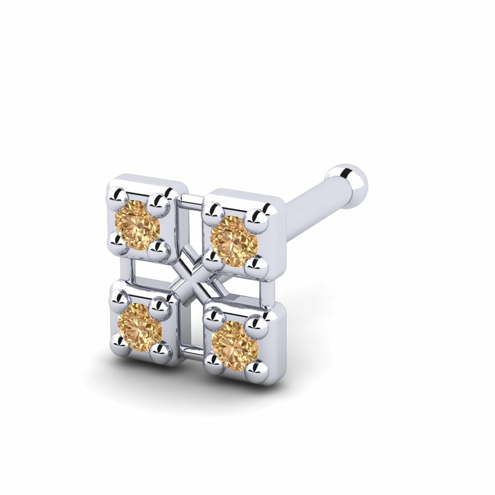 Bruine Diamant Neus Pin Owain