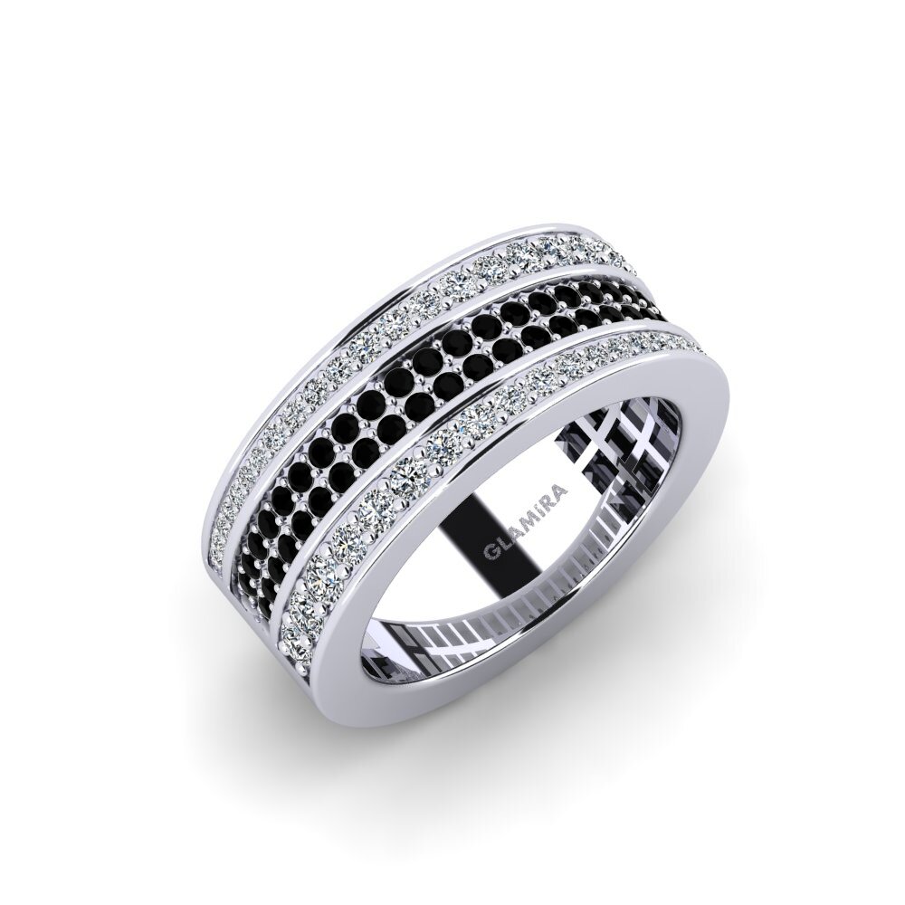 950 Platinum Black Onyx Ring Oxyte