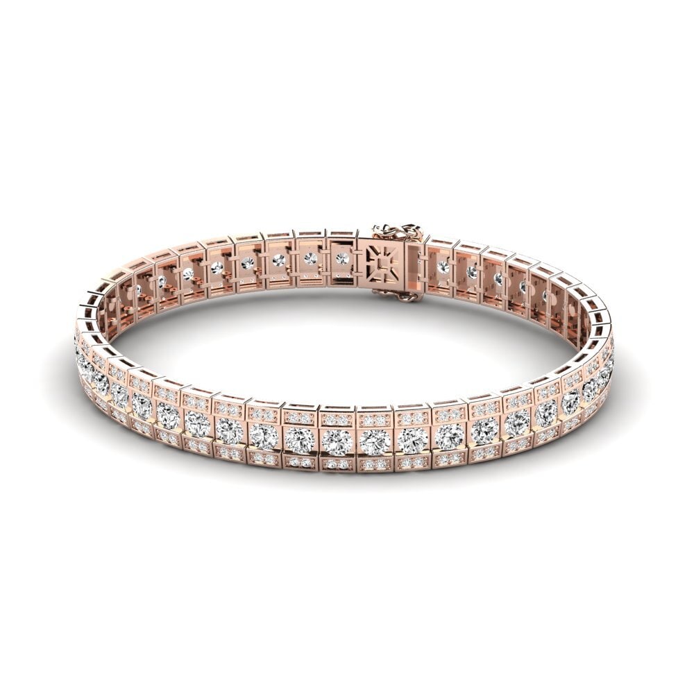 14K Rose Gold Moissanite Men's Bracelet Colson