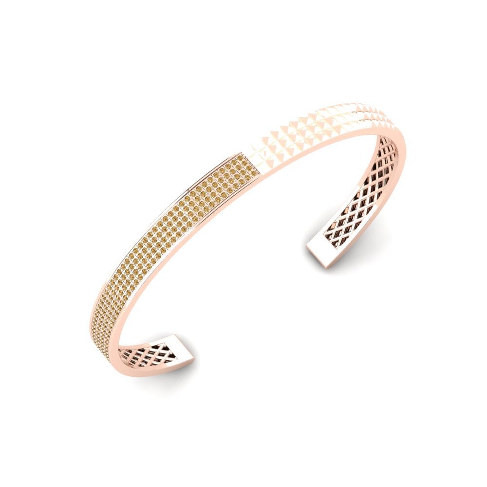 18ct Rose Gold Brown Diamond Men's Bracelet Darius