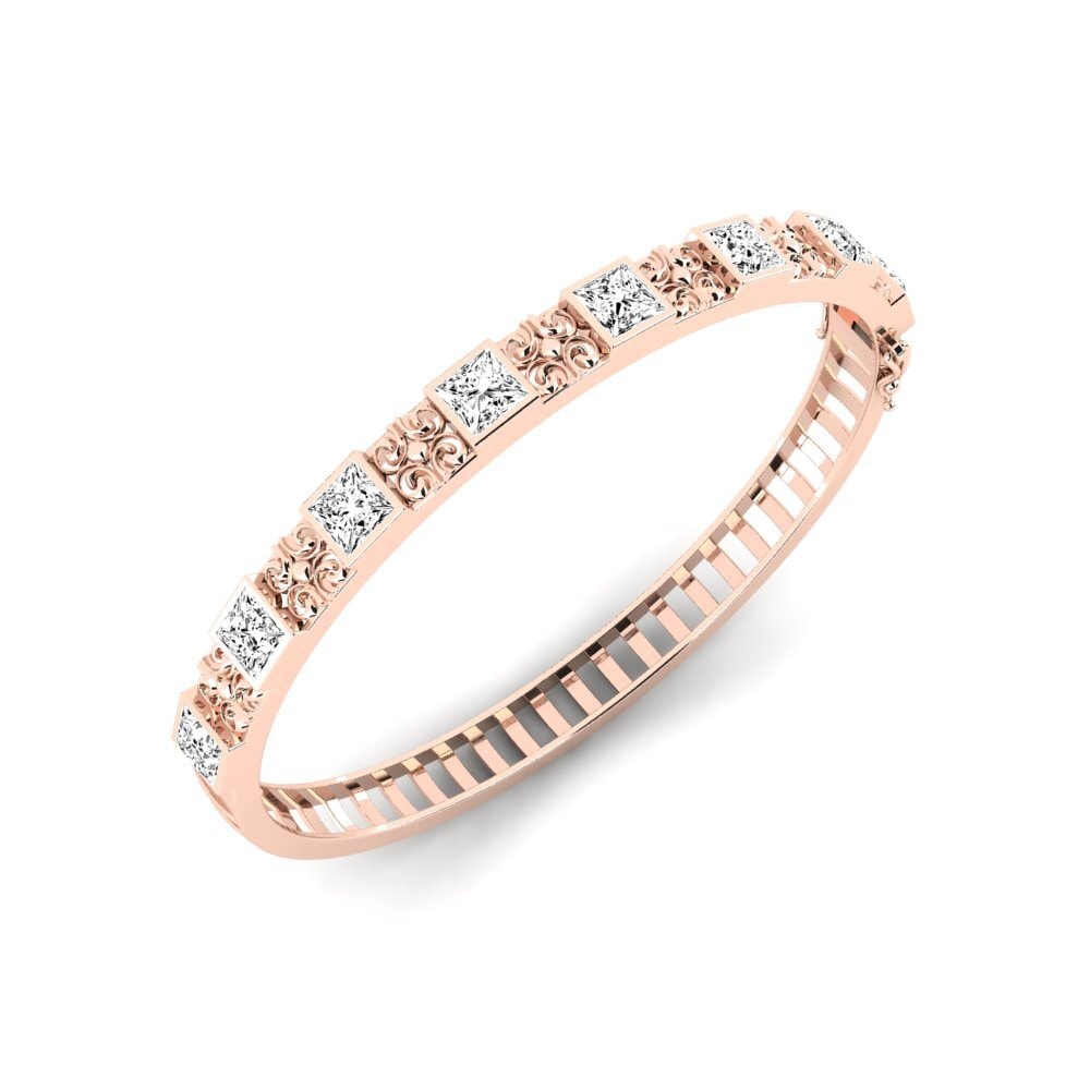 14K Rose Gold Moissanite Men's Bracelet Hattrem
