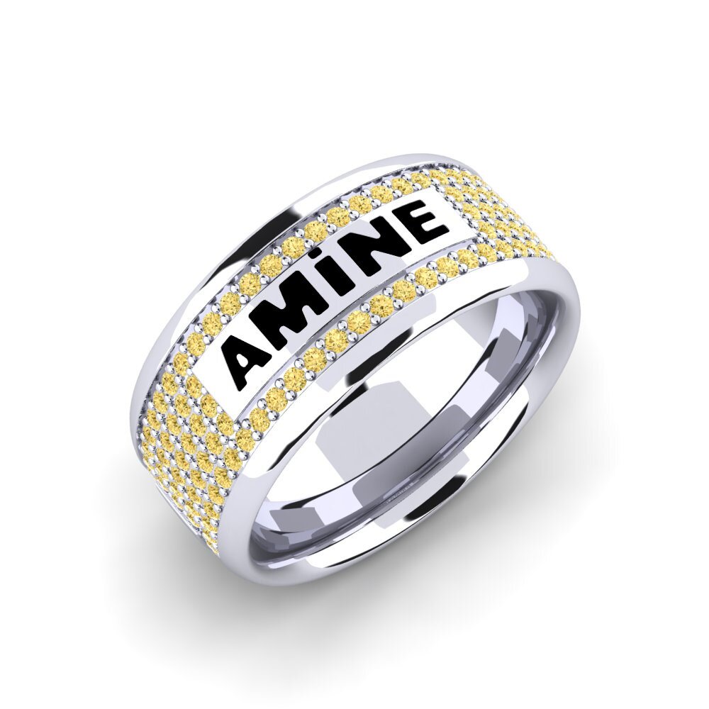 Bague De Mariage Homme En Or Blanc 14k - Diamant Baguette 0.90 Ct Lab-Créé - Taille Personnalisable