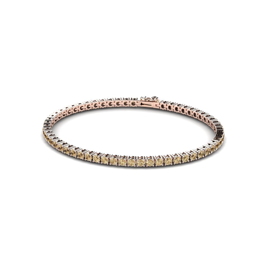 18ct Rose Gold Brown Diamond Men's Bracelet Seina