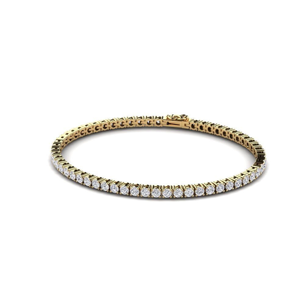 9ct Yellow Gold Lab Grown Diamond Men's Bracelet Seina