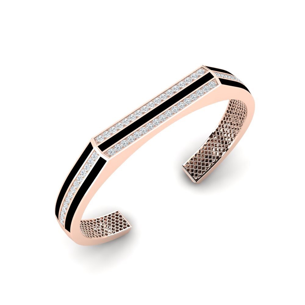9K Rose Gold Zirconia Men's Bracelet Sorcha