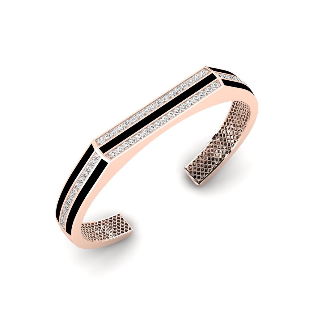 14K Rose Gold Moissanite Men's Bracelet Sorcha