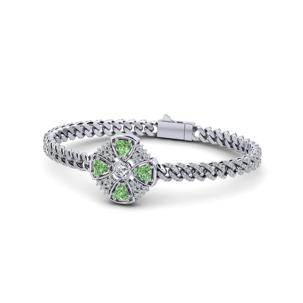 Trillón Diamante verde Pulsera Ozur