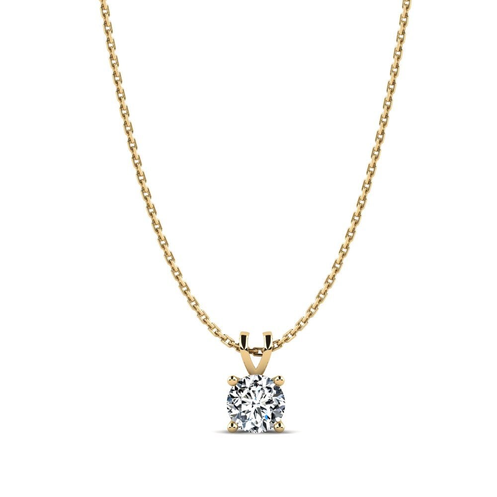 14k Yellow Gold Zirconia Women's Pendant Lovisa