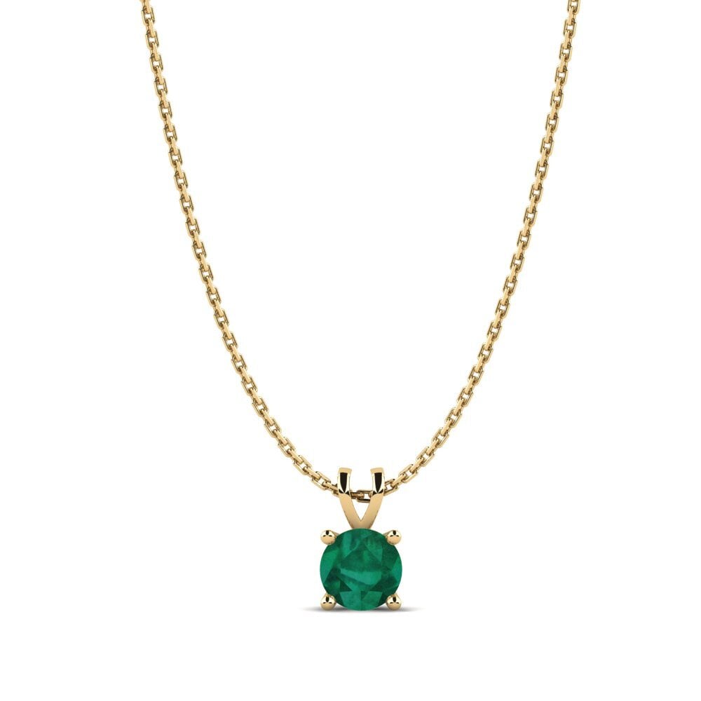 14k Yellow Gold Emerald Women's Pendant Lovisa