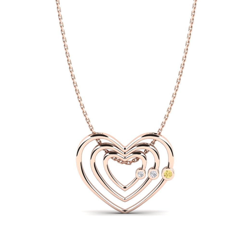 Diamant Jaune Pendentif pour femme Yoana
