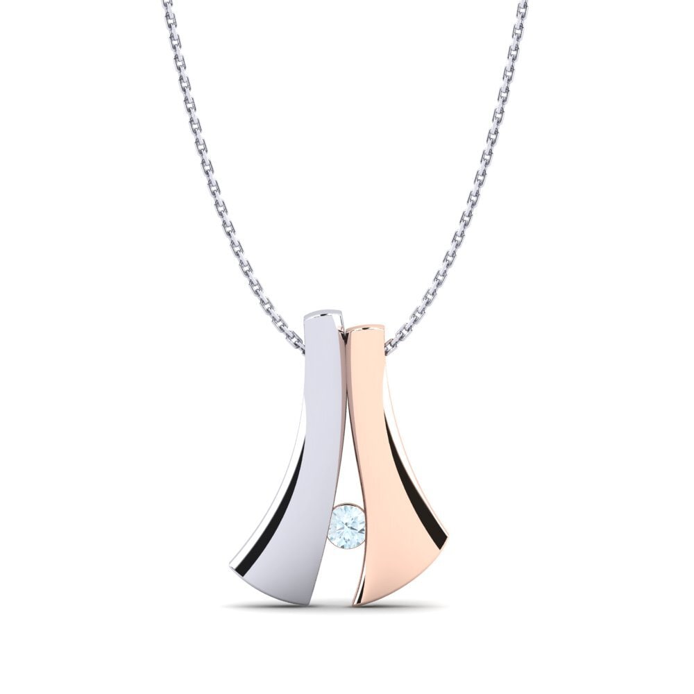 14ct White / Rose Gold Women's Pendant Azura
