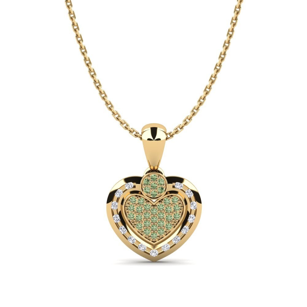 Diamant Vert Pendentif pour femme Puget