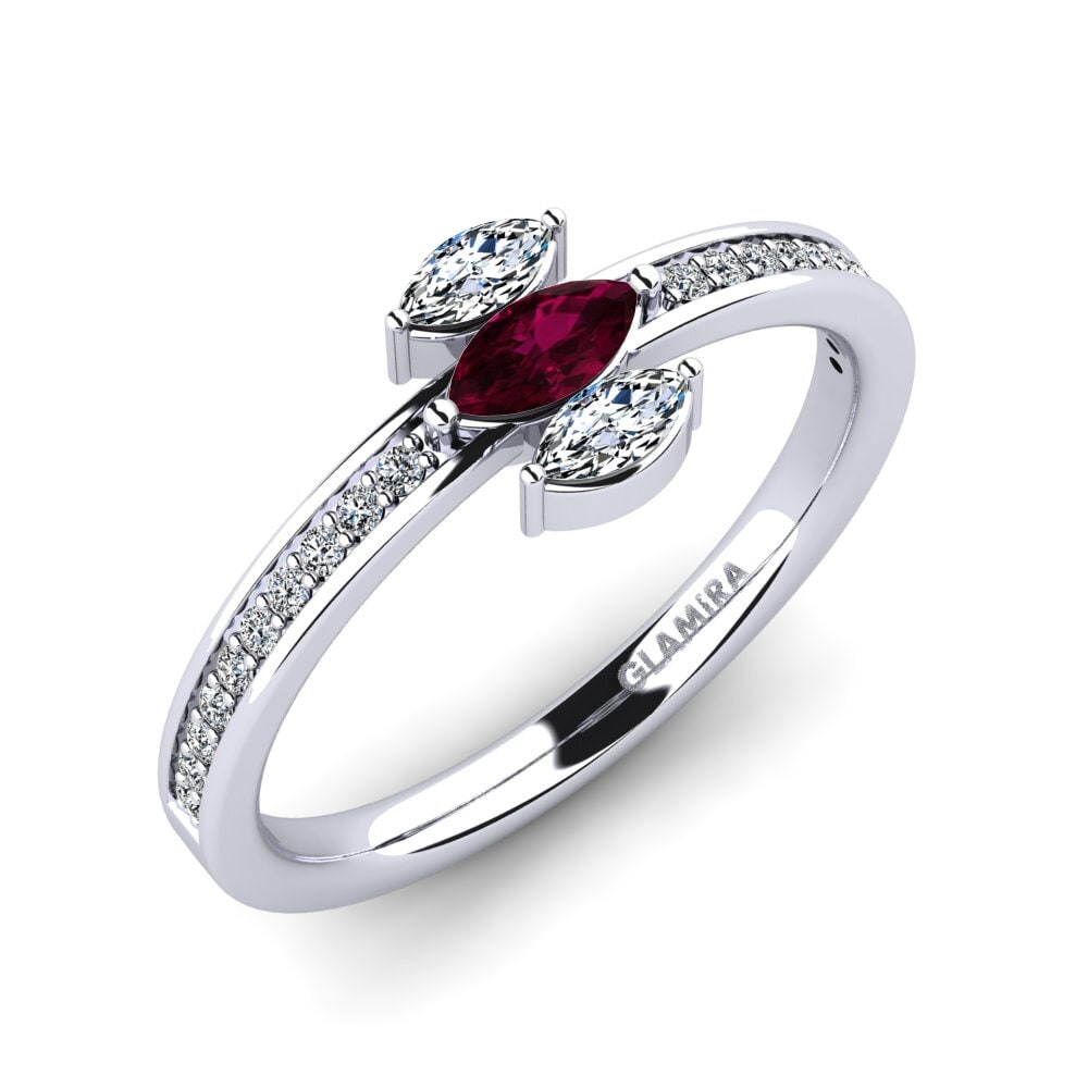 Marquise Rhodolite Garnet Engagement Ring Pachisi