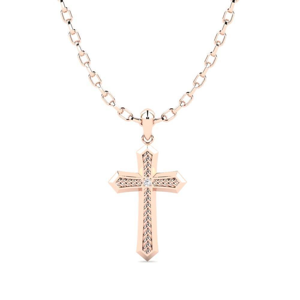 14ct Rose Gold Men's Pendant Pageant
