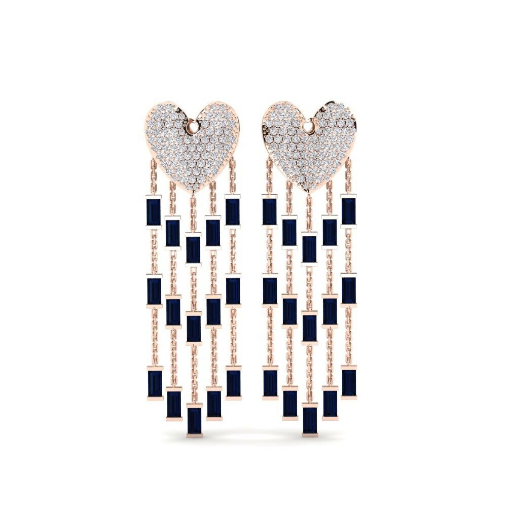 Saphir Boucle d'oreille femme Paisean