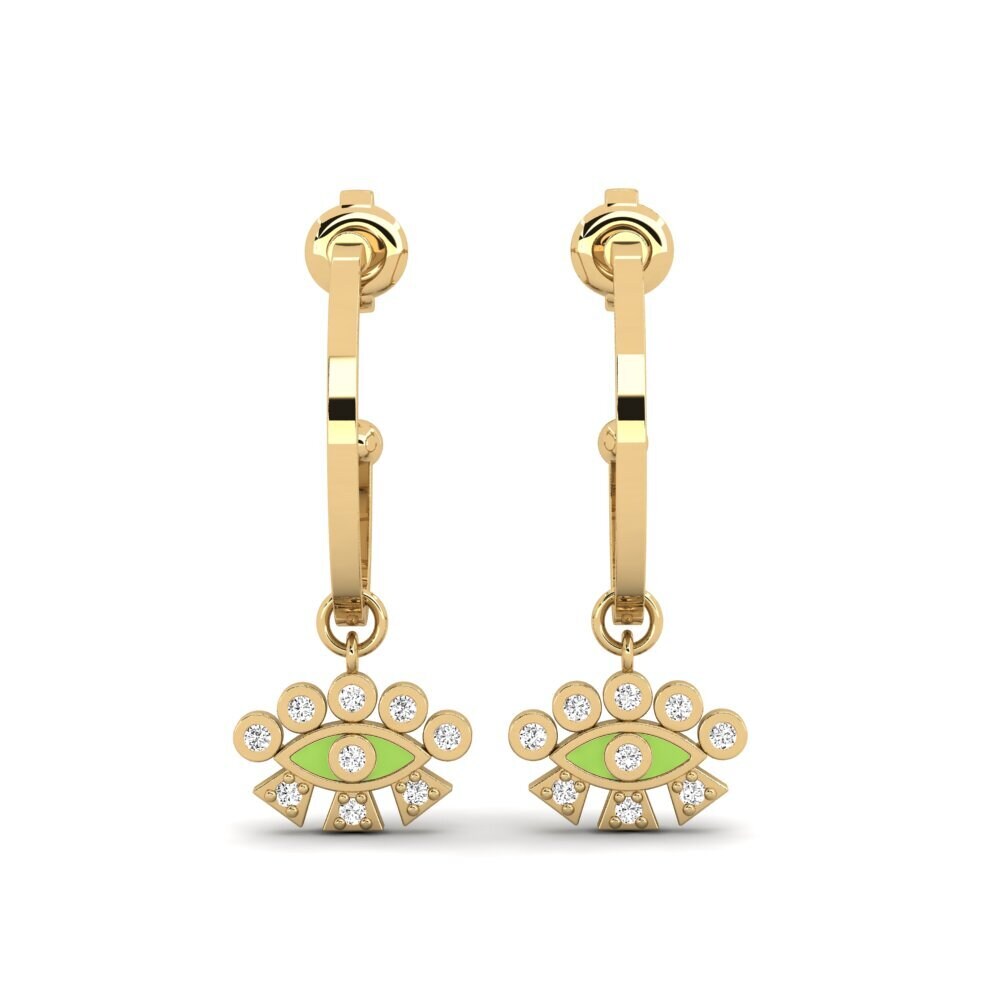 Pendientes Moissanita Huggies y aros