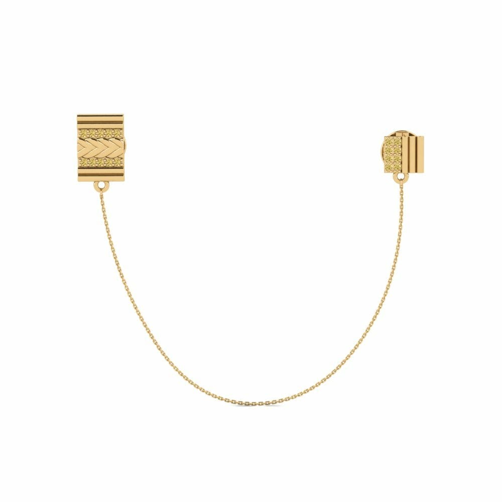Yellow Diamond Lapel Pin Palaiseau