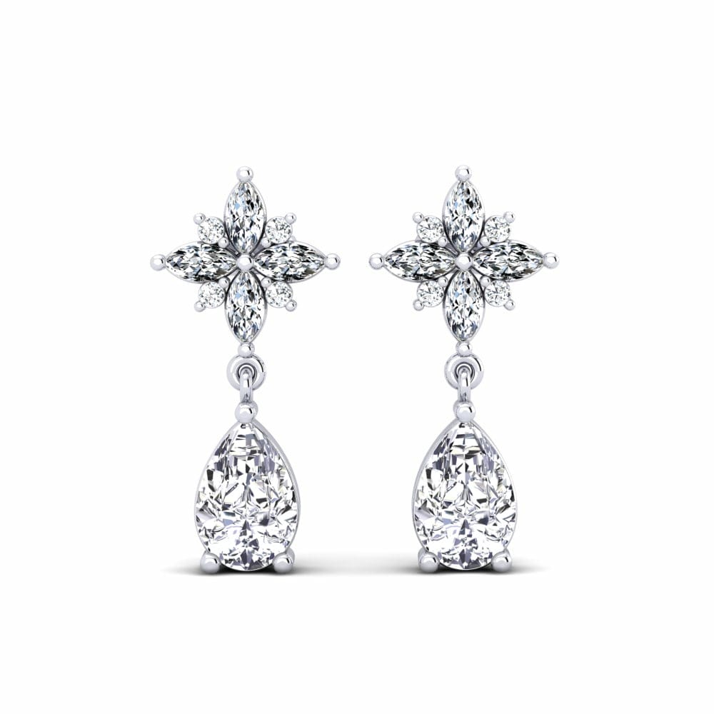 Drops & Dangle Earrings Palazzo 585 White Gold Lab Grown Diamond