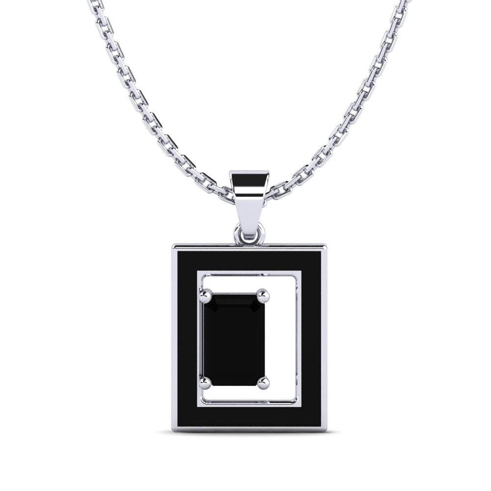 Diamante Negro Colgante de Mujer Palmera