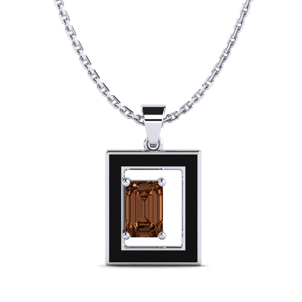 Diamante café Colgante de Mujer Palmera
