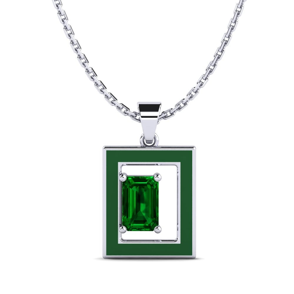 Circonita Verde Colgante de Mujer Palmera