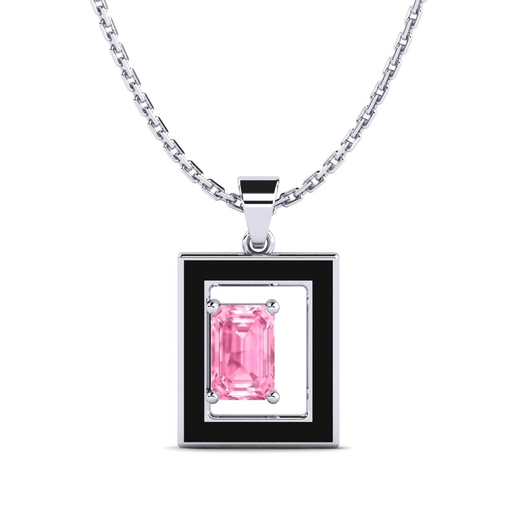 Zafiro Rosado Colgante de Mujer Palmera
