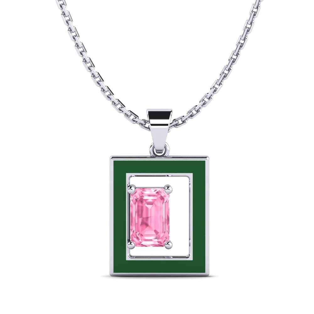 Zafiro Rosado Colgante de Mujer Palmera