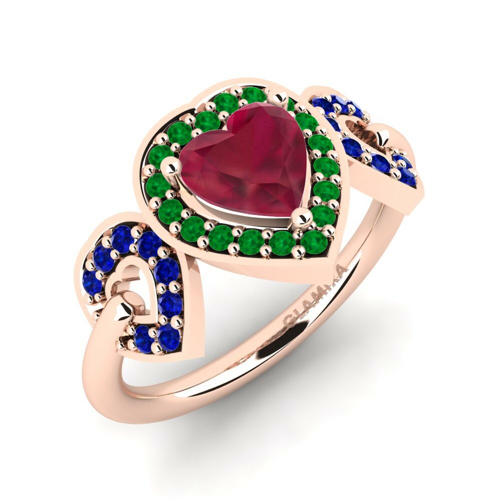 9K Rood Goud Verlovingsring Palmier