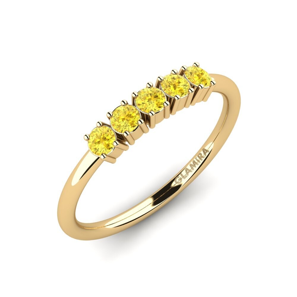 Saphir Jaune Bague de fiançailles Palver