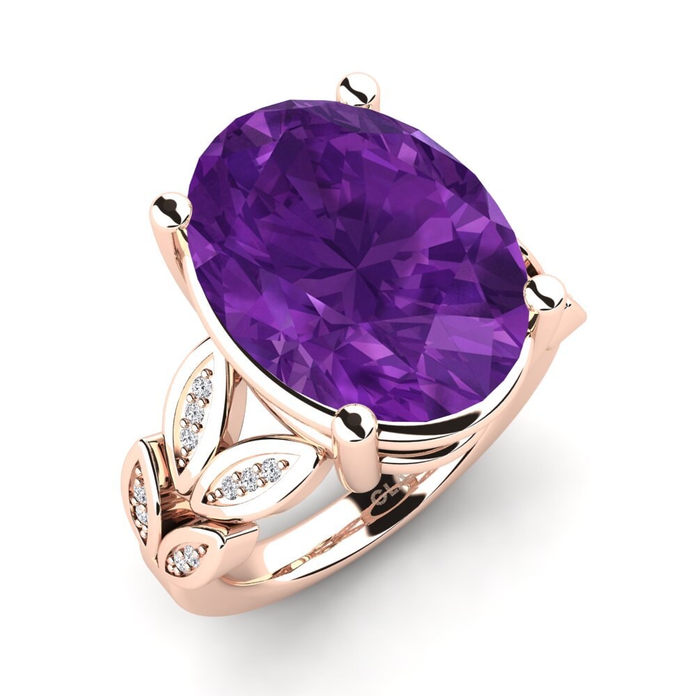 14k Rose Gold Amethyst Ring Pamila