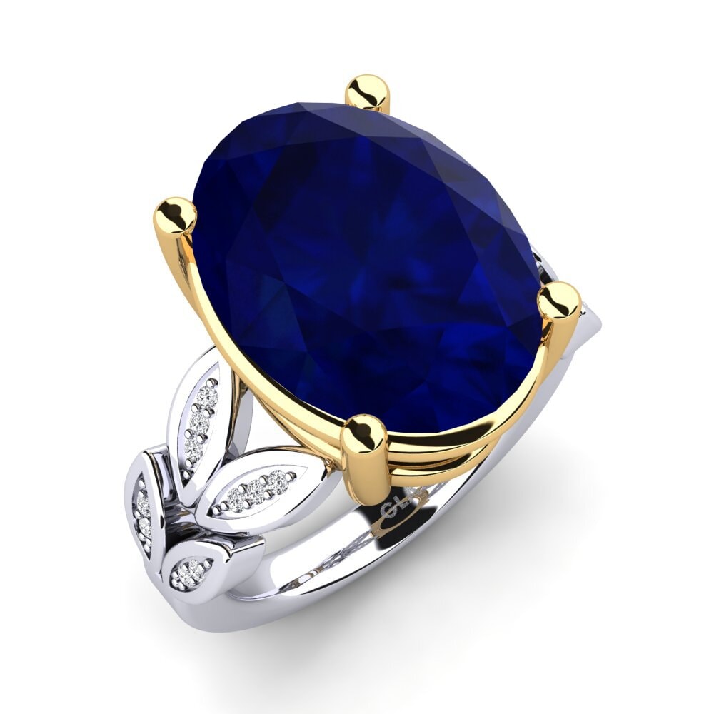 18ct White / Yellow Gold Sapphire Ring Pamila