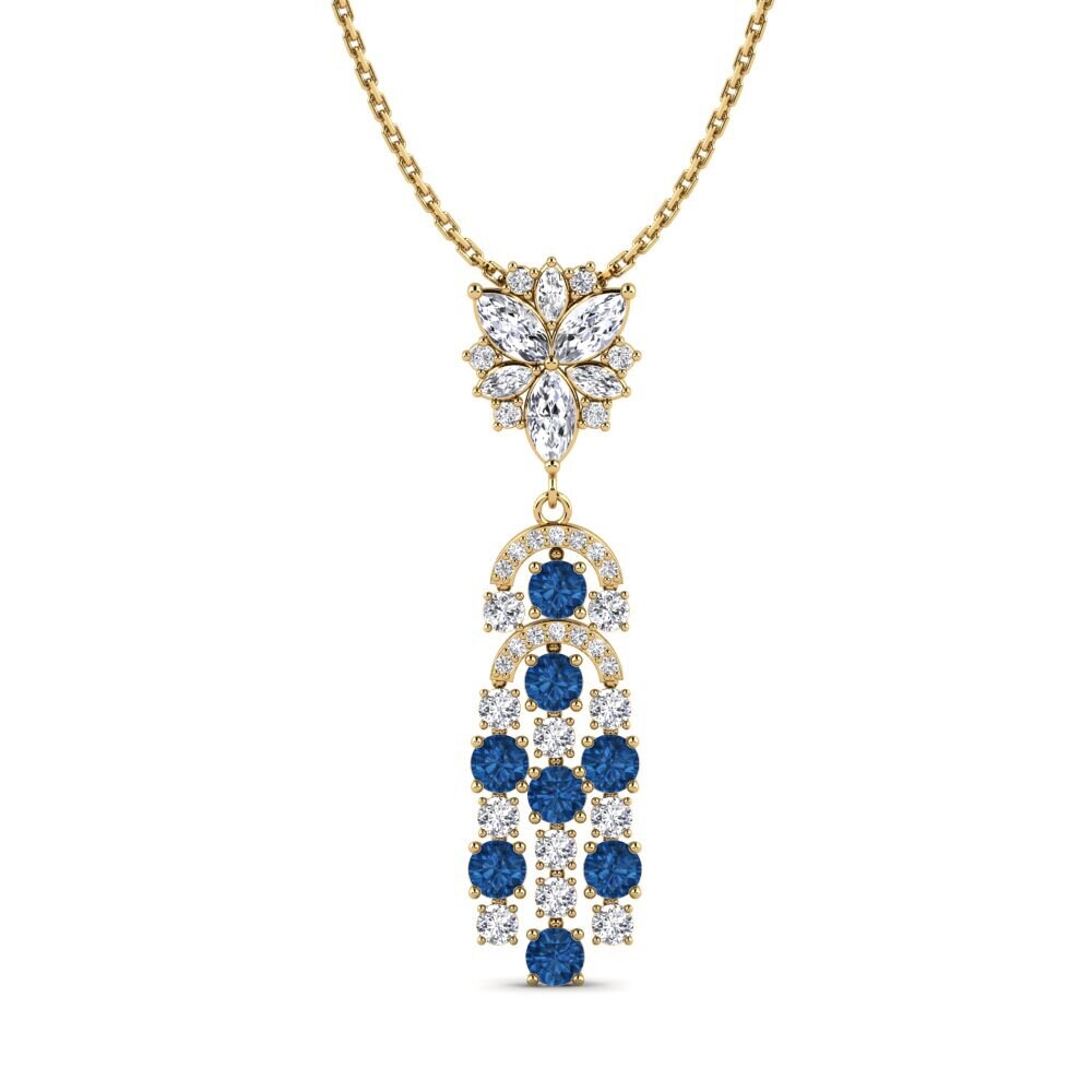 Circonita Azul Oscuro Colgante de Mujer Panganiban