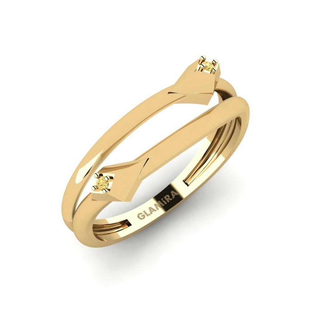 Or Jaune 18k Diamant Jaune Bague Panganina