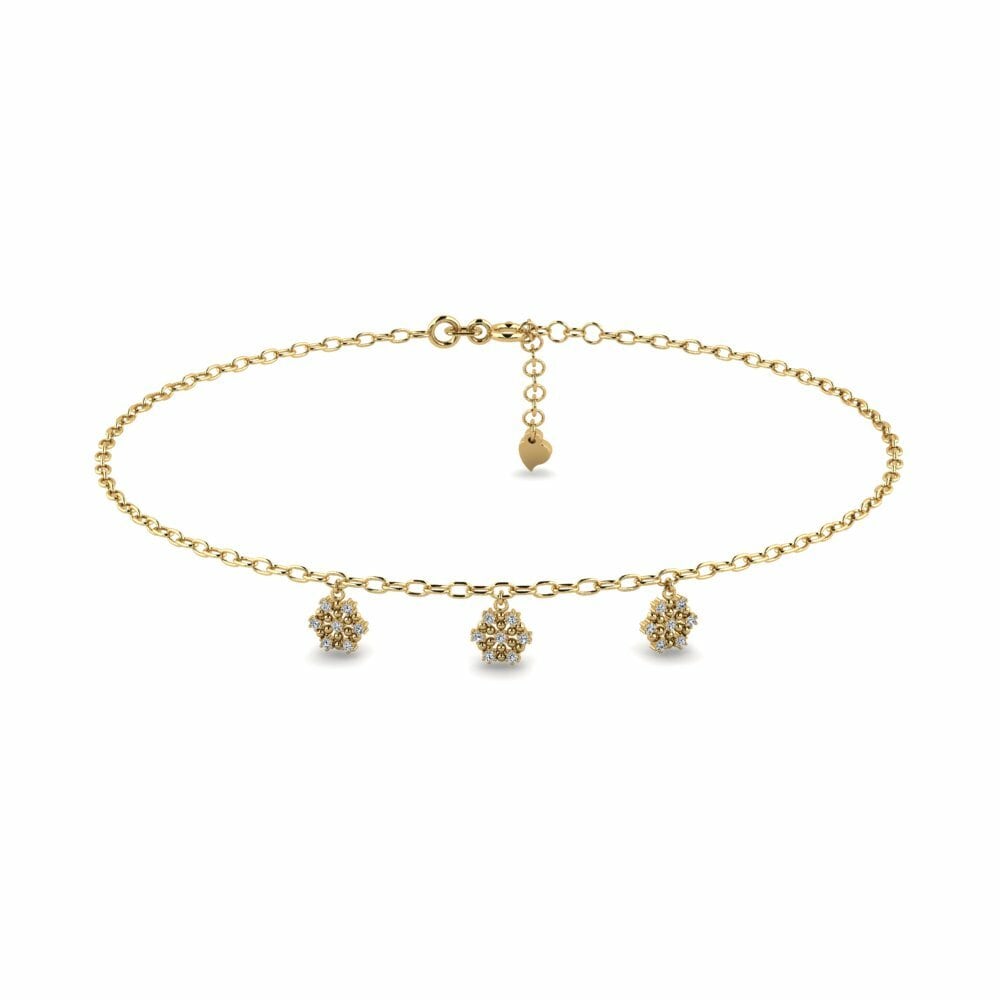 Or Jaune 18k Chaîne cheville femme Papayan
