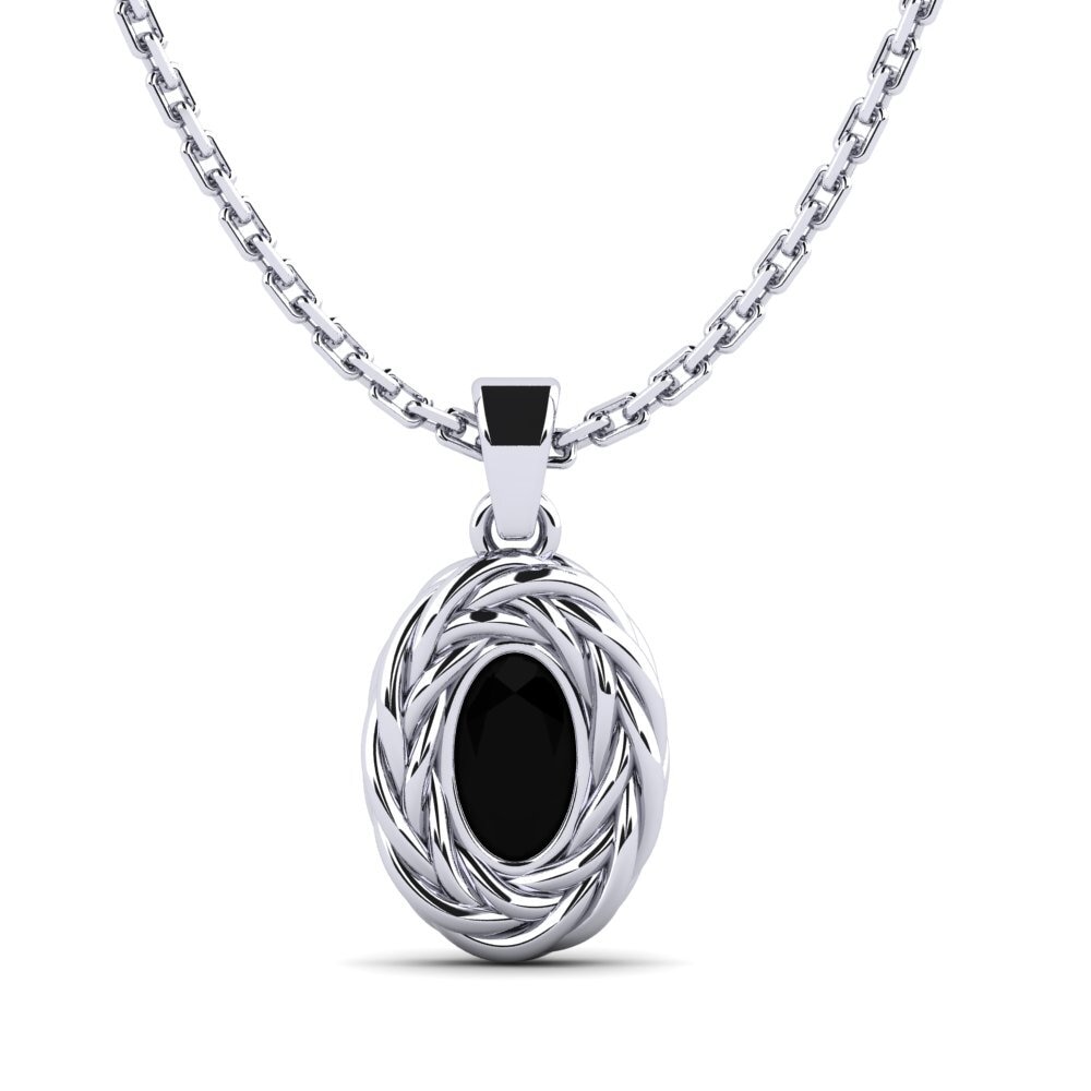 White Silver Black Diamond Women's Pendant Paradise