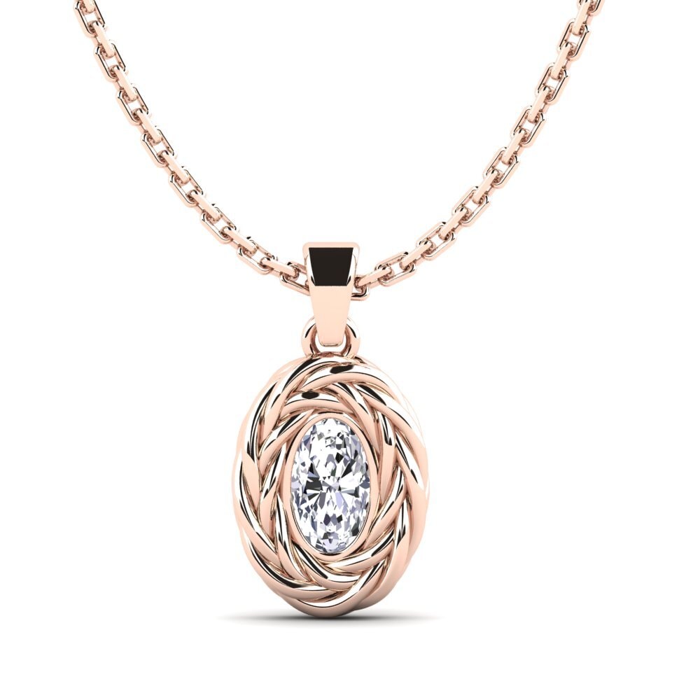 9ct Rose Gold Diamond Women's Pendant Paradise