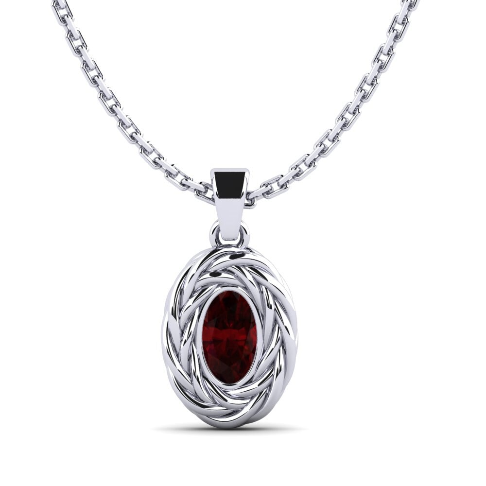 950 Platinum Garnet Women's Pendant Paradise