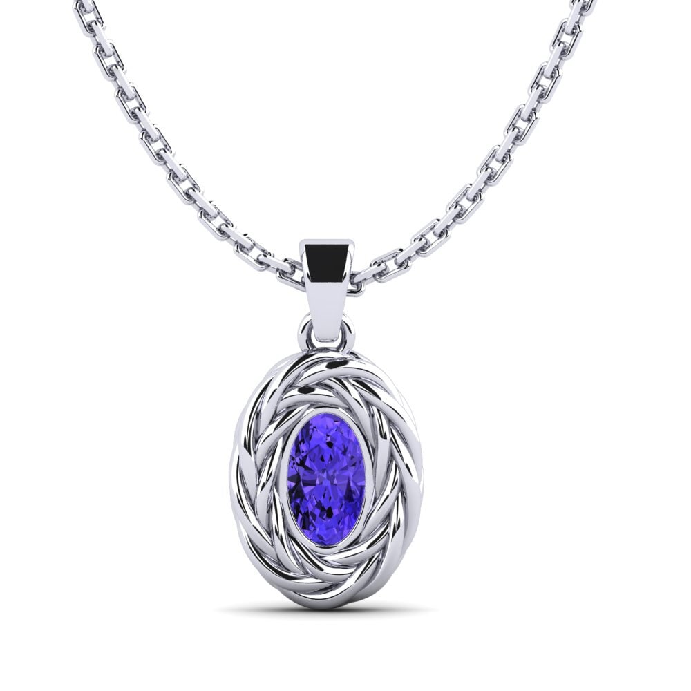 950 Platinum Tanzanite Women's Pendant Paradise