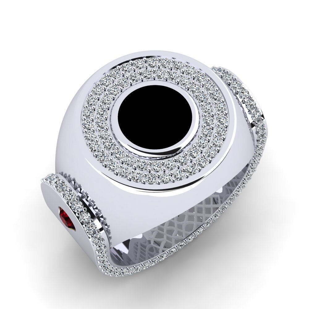 Garnet Men's Pinky Ring Parap