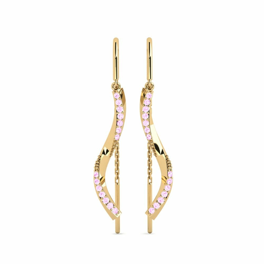 Saphir Rose Boucle d'oreille femme Parcha