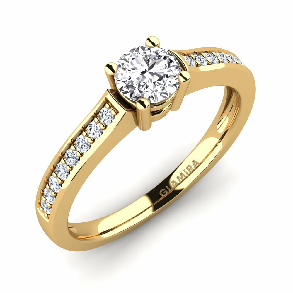 14k Yellow Gold Engagement Ring Paris 0.5 crt